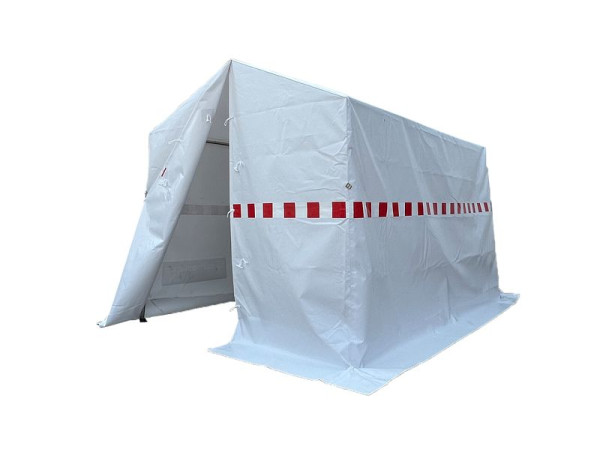 Schake Arbeitszelt, Mittelhöhe: 2100 mm, Seitenhöhe: 1650 mm, Farbe: weiß, Grundfläche Maße: 3000 x 2000 mm, 543020A