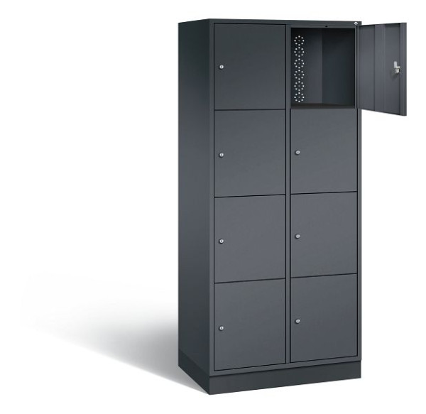 C+P XL-Schließfachschrank Intro, H1950xB820xT490mm, Farbe: Schwarzgrau, 8470-202 S10074