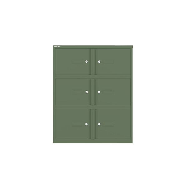 Bisley Essentials Office Locker, Höhe 1000-1024 x Breite 800 x Tiefe 470 mm, 623 olivgrün, YELD0810623