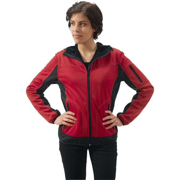 Korsar Crossover Damen-Kapuzen-Softshelljacke rot-schwarz in Größe M, 3370969798