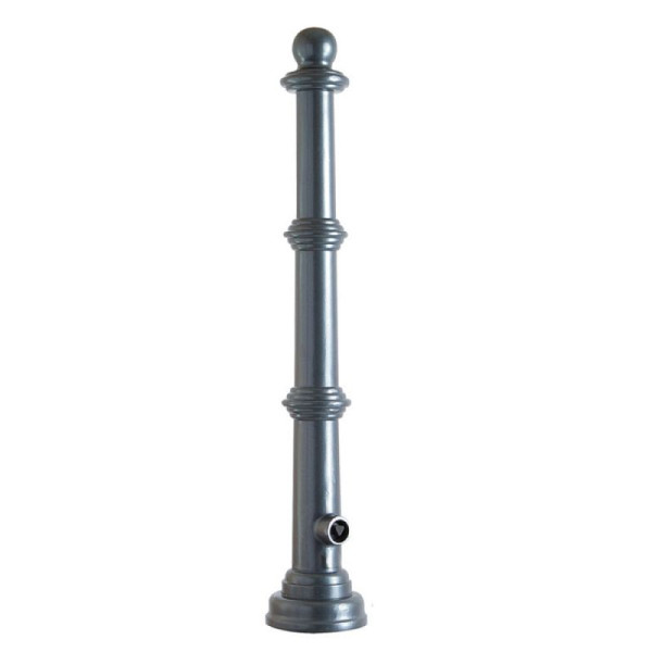 Stein HGS Stilpoller aus Aluminium, konisch, Ortsfest/zum Einbetonieren, anthrazitgrau (Eisenglimmer), 2 Ösen (180°), 495b703-2