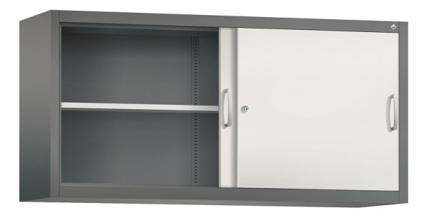 C+P Aufsatzschrank Acurado, H790xB1600xT400mm, Farbe: Vulkangrau / Perlweiß, Bügelgriff, 2 OH, 2145-00 S10094