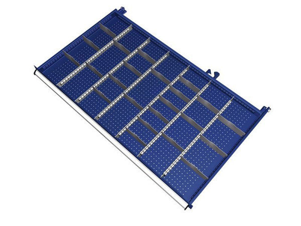 KLW Einteilungsmaterialsatz für Schubladen Fachhöhe 50 mm in SKB - Schrank, Schrankgröße 1201 x 750 mm B x T, B03, SKB-B03-032