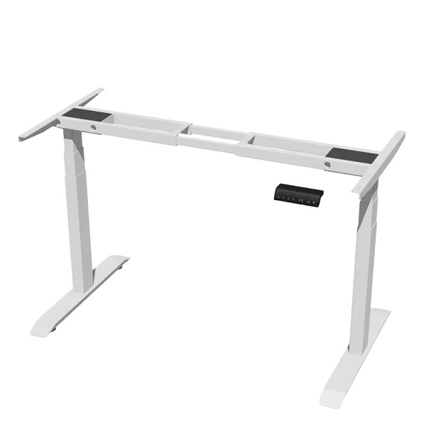 Lüllmann Gestell für elektrisch höhenverstellbarer Schreibtisch B 1800-2000 mm, signalweiß, 114937-1