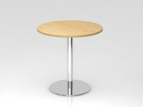 Hammerbacher Besprechungstisch 80cm rund Ahorn/Chrom, Gestell verchromt, VSTF08/3/C