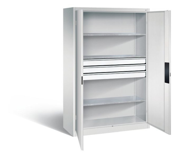 C+P Werkzeugschrank Acurado, H1950xB1200xT500mm, Farbe: Lichtgrau, Muldengriff, 8931-5230 S10078