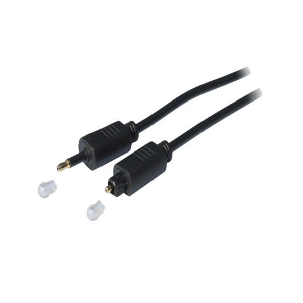 S-Conn Lichtwellenleiterkabel 4,0mm, Toslink-Stecker auf 3,5mm Opti-Stecker, 1,5m, 69014-1.5