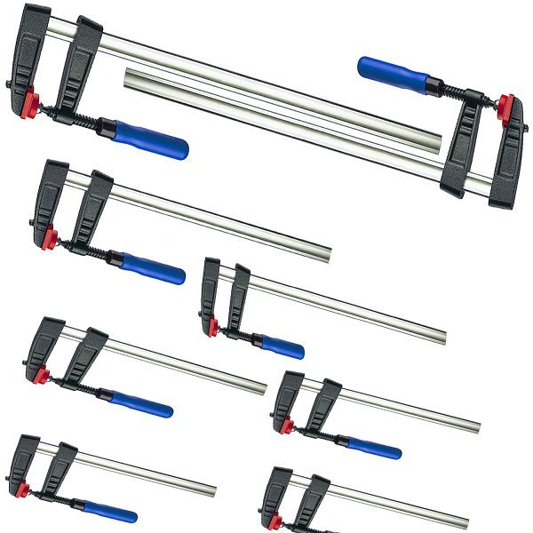 VaGo-Tools 8-teiliges Set Schraubzwingen 300x120/500x120/800x120/1000x120 mm je 2 Stück, 200-005/006/007/008 je 2_hv