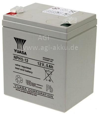 AGI USV- + Alarmanlagen -Akkus YUASA NP H5-12, 90881