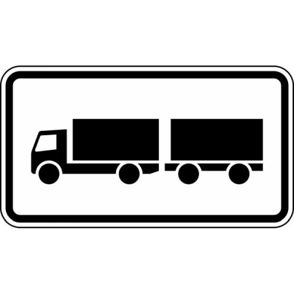 Stein HGS Nur Lastkraftwagen mit Anhänger 1010-60, 750 x 412 mm, Flachform 3 mm, RA2, 1010-60-323