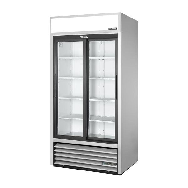 True aufrecht stehender Doppeltür-Kühlschrank aus Aluminium GDM-33-HC-LD, CX786