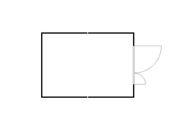 FLADAFI Materialcontainer-Kombination, IC Pro 1340, isoliert, Holzfußboden, Doppelflügeltür (asymmetrisch) auf der 3 m Seite, F2222300201