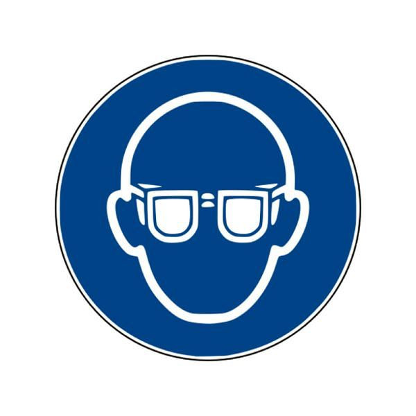 WERO Gebotszeichen: Augenschutz benutzen, ISO 7010, Kunststoff, 200 mm Durchmesser, 20290126