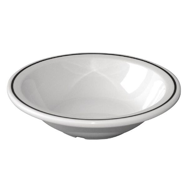 Olympia Kristallon Melamin-Schüssel mit schwarzem Rand 15cm (12 Stück), DP985