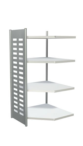 Kerkmann Design-Regal M2, B 900 x T 500 x H 1800 mm, alusilber/lichtgrau, 51581111