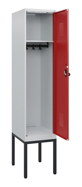 C+P Spind Evolo PLUS, Gestell, 1 Abteil, 1950x400x500mm, 7035/3000, Drehriegel, 0490305-12 S10003