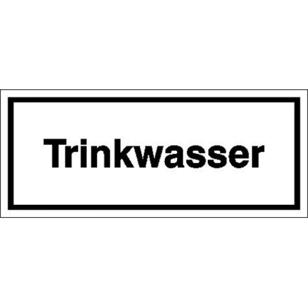 Stein HGS Hinweisschild zur Betriebskennzeichnung, Trinkwasser, 125x60mm/Alu,geprägt, 11.5841