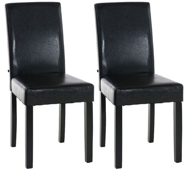 CLP 2er Set Esszimmerstuhl Ina schwarz, braun, 181066503