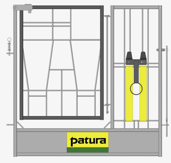 Patura Tür geteilt mit Bänder Nuckeleimerhalter höhenverstellbar, 332429