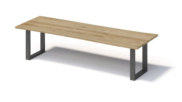 Bisley Fortis Table Natural, 3000 x 1000 mm, natürliche Baumkante, geölte Oberfläche, O-Gestell, Oberfläche: natürlich/Gestell: blankstahl, FN3010OP303