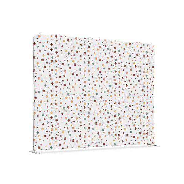 Showdown Displays Textil Raumteiler 150-150 Doppel Punkte Farbe Erde, ZWSE150-150SSK-DSI2