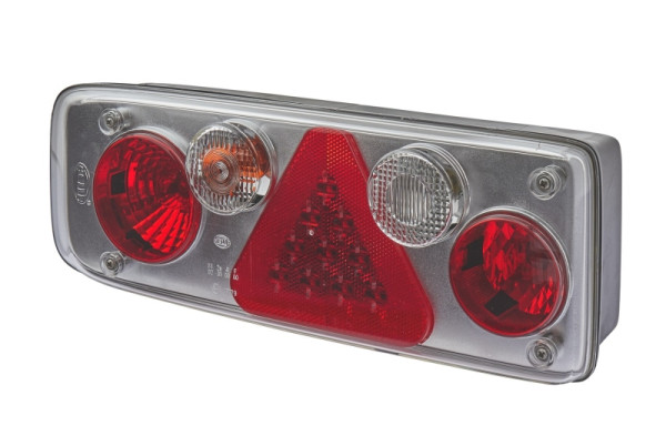 HELLA Heckleuchte - EasyConn II Hybrid - Hybrid - 24V - Anbau/geschraubt - glasklar - LED-Lichtfarbe: rot - EasyConn 1 x 7 - Male - links, 2VP 340 942-011