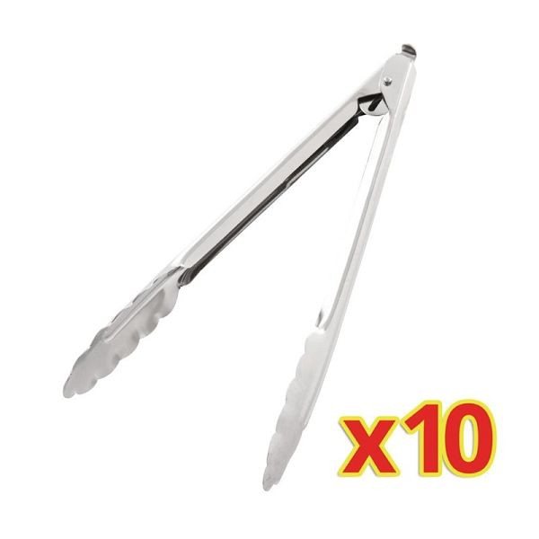 Vogue VORTEILSPACKUNG x10 Vogue Servierzange 25,5cm (10 Stück), S633