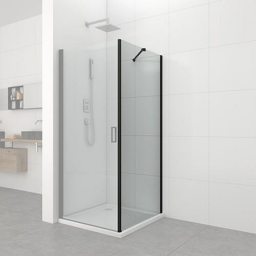 Sanotechnik Fixglas 90cm ELITE BLACK matt 88-89,5x195cm (BF90), F90B2