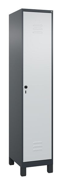 C+P Umkleidespind Classic PLUS, Füße, 1950x400x500mm, 7016/7035, Drehriegel, 080010-12 S10013