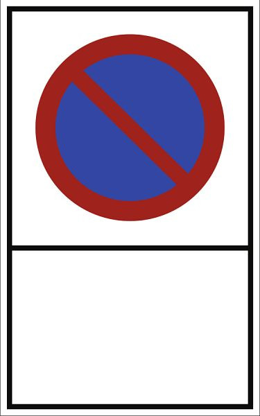 Moedel Eingeschränktes Haltverbot - zur Selbstbeschriftung, Aluminium, 250x400 mm, 57010