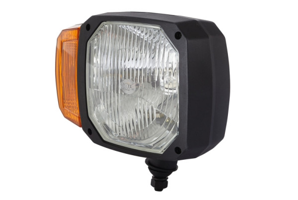 HELLA Halogen-Hauptscheinwerfer, 12V, Einbau, ECE R112.01/E9 16338/AIS-012, gelb, rechts, Rechtsverkehr, senkrecht, 1EA 328 450-421