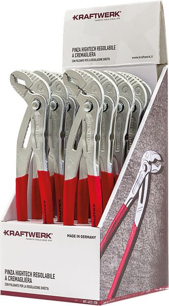 Kraftwerk Display mit KW hightech Wasserpumpenzange 250 mm, 10-tlg, 901.308.001