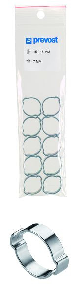 Prevost Ohrklemmen Edelstahl Im Beutel, Ø min./max.= 23-27 mm, VE: 5 Stück, INOX 2327P