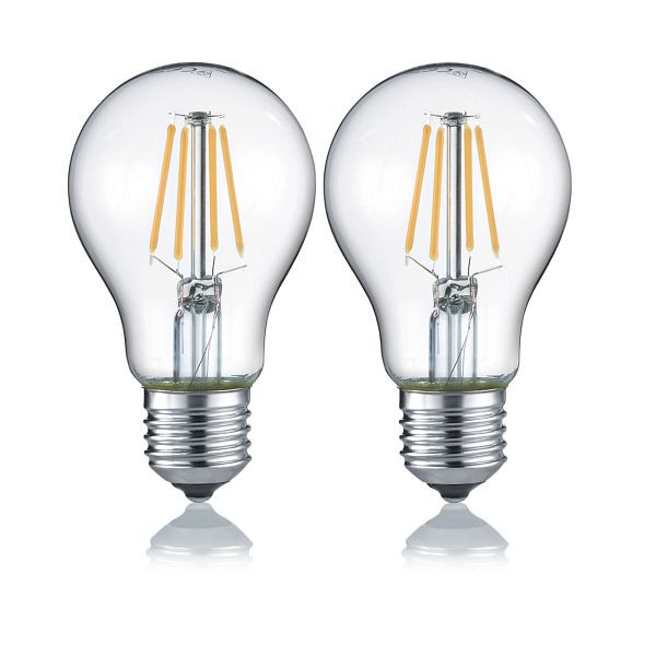Mendler Trio LED-Leuchtmittel RL187, Filament Glühbirne Leuchte, E27 4W EEK E, warmweiß, 2er Set, 65345