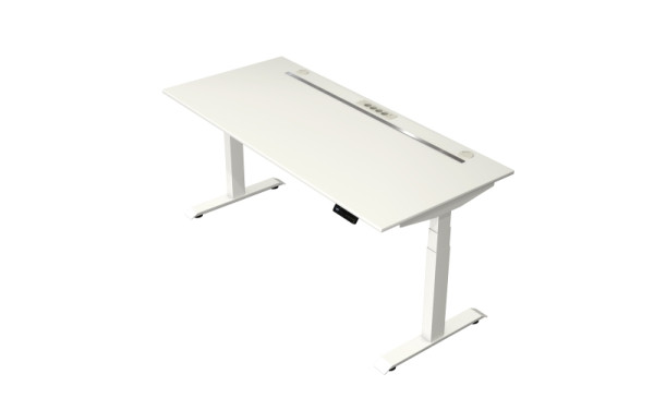 Kerkmann Steh-/Sitztisch Move boost 4 1800 X 800 elektrisch höhenverstellbar von 640-1290 mm, Weiss/Weiss, 10430710