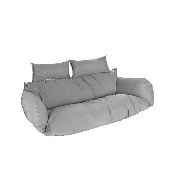 HOME DELUXE Polyrattan Hängesessel TWIN - Grau nur Kissen, 55732
