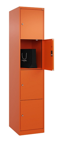 C+P Schließfachschrank Evolo PLUS, 4 Fächer, 1850x400x500mm, 2004/2004, 049000-124 S10023