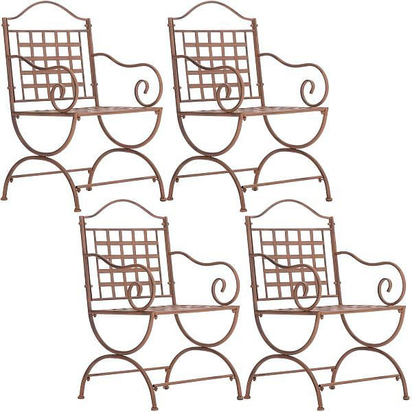 CLP 4er Set Stühle Lotta, antik braun, 319591, 4251756467043