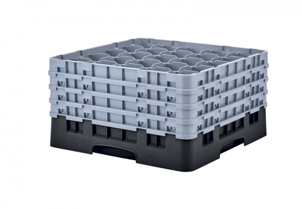Cambro Spülkorb mit 25 Fächern Camrack® 23,8 cm maximale Höhe, Farbe: Schwarz, 25S900110
