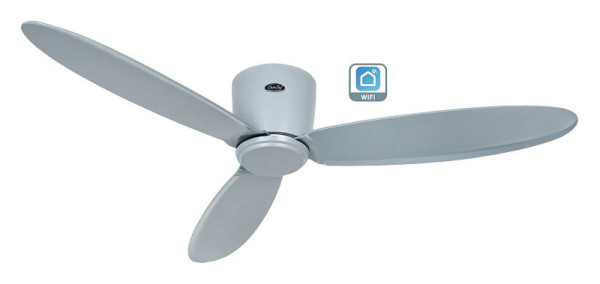 CasaFan Deckenventilator Eco Plano II 132 Lack lichtgrau-Lack lichtgrau WiFi, 313285W