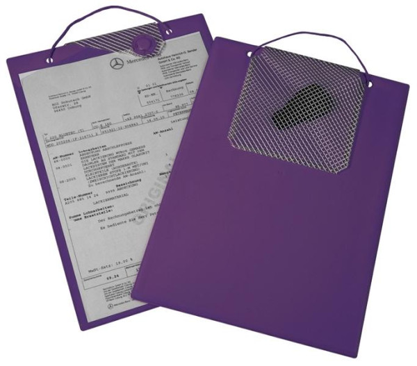Eichner KFZ-Auftragstasche mit Magnetverschluss, A4, für KFZ-Tafel, violett, VE: 10 Stück, 9219-01217