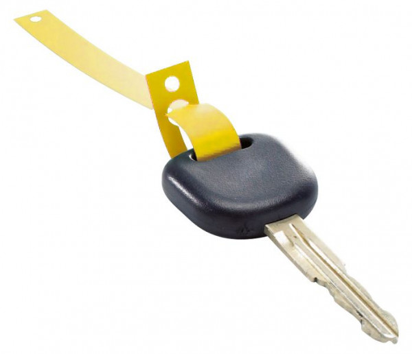 Eichner Schlüsselanhänger aus HDPE Folie, Gelb, VE: 1000 Stück, 9219-00109-N