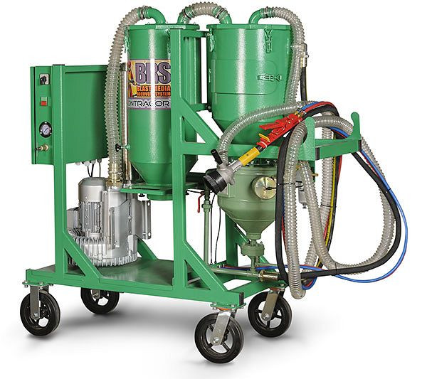 Contracor Educt-O-Matic Tragbares Strahlgerät mit geschlossenem Kreislauf, Dust free, Set beinhaltet 6 Gummiaufsätze und Staubbeutel, 10112800