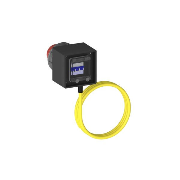 ELSPRO Vollgummi-Sicherheitsverteiler ESSEN, Ausgang: 2 m Leitung CEE 400 V, Stecker: CEE 400 V 63 A, C-Autom, 1046102