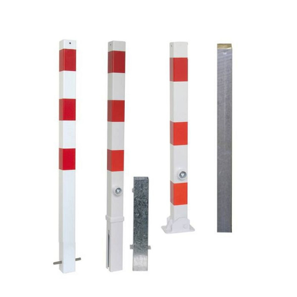 Stein HGS Absperrpfosten -Bollard- mit Profilzylinderschloss, gleichschließend, Schließung oben, zum Einbetonieren, ohne Farbe, 1 Öse, 470uzh-470.57-1