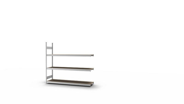 hofe Großfach-Anbauregal, 2000x500x2200 mm, 3 Fachebenen, Spanplatte verzinkt, 350 kg Fachlast, 1200 kg Feldlast, zweiseitige Bedienung, GZA20522S