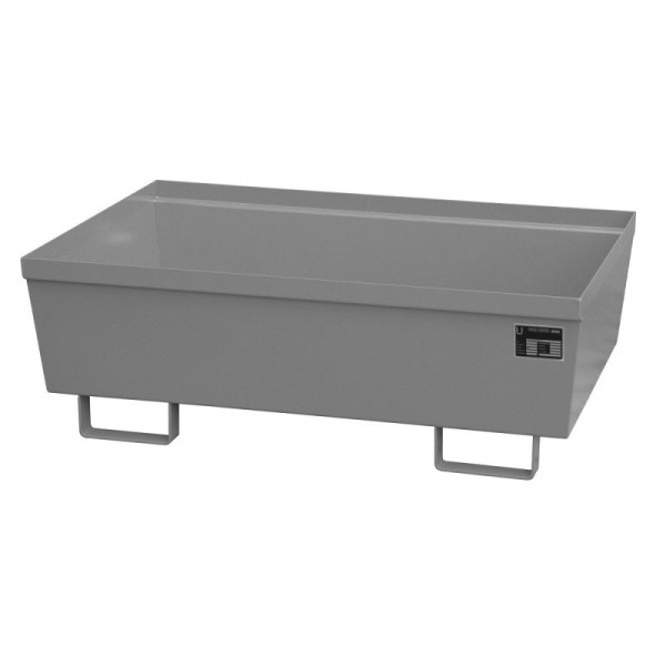 STEIN HGS Auffangwanne AO, 3 mm Stahlblech, stapelbar, 246 Liter, RAL 7005 mausgrau, Gesamthöhe 415 mm, lackiert, 79184.0011