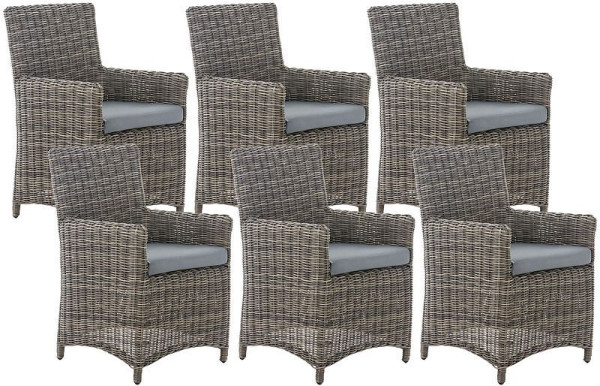 CLP 6er Set Stuhl Fontana / Sankt Marlo Eisengrau 5mm, grau-meliert, 328270