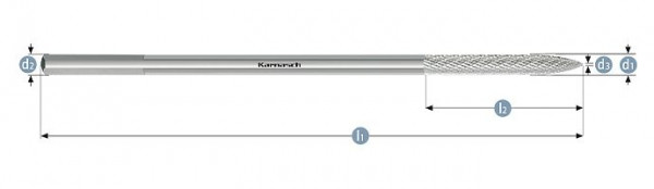 Karnasch Frässtift Reifenreparatur 10,0x75x10x250 HP-3, 114075100