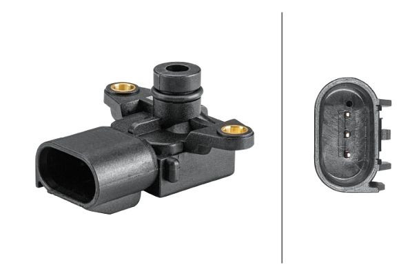 HELLA Sensor, Saugrohrdruck, 3-polig, geschraubt, 6PP 358 152-241